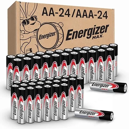 Energizer AA Batteries and AAA Batteries, 24 Max Double A Batteries and 24 Max Triple A Batteries Combo Pack, 48 Count