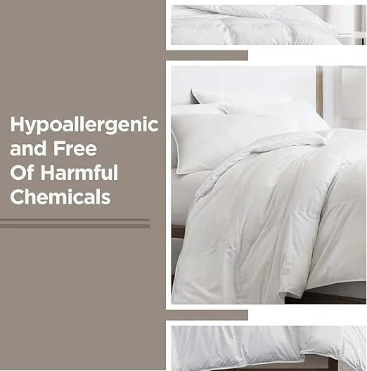 DOWNLITE World’s Biggest Blanket – Extra Large Down Alternative Blanket – Hypoallergenic 30 oz Fill, All-Season, 300 Thread Count Cotton, Machine Washable & Dryable – Super Queen Size, 110"x110"