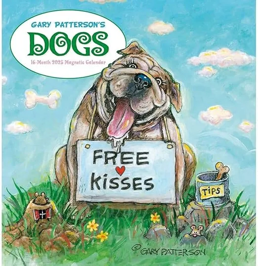 Carousel Calendars, Patterson Dogs Magnetic 2025 Wall Calendar