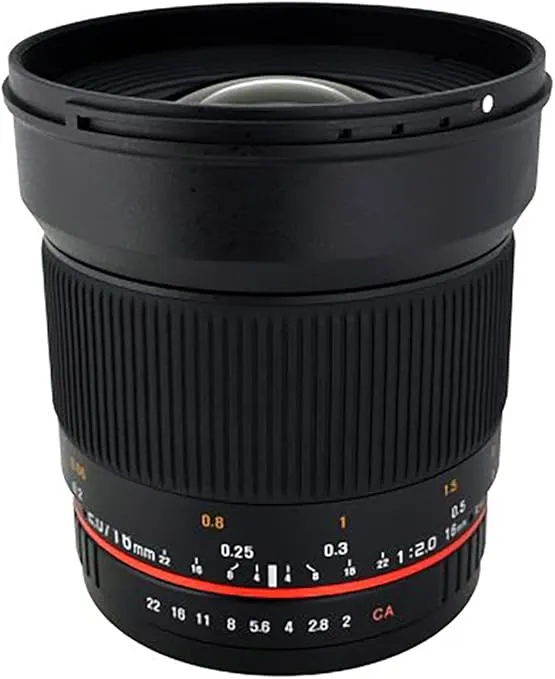 Rokinon 16M-FX 16mm f/2.0 Aspherical Wide Fixed Angle Lens for Fuji X
