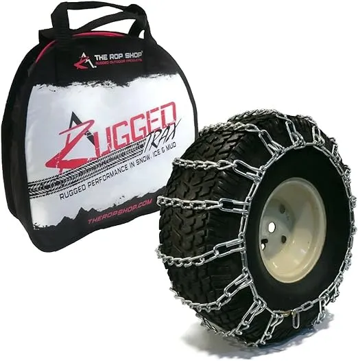 The ROP Shop | Pair of 2 Link Tire Chains 15x5x6 for Troy-Bilt, Ariens & Husqvarna Snow Blower