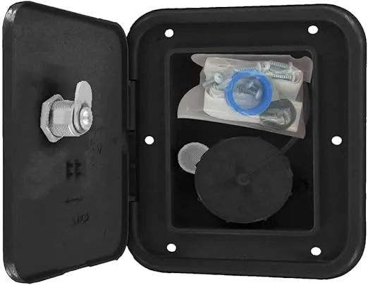 VALTERRA A01-2002BKVP Universal Gravity Inlet Hatch - Black (Carded)