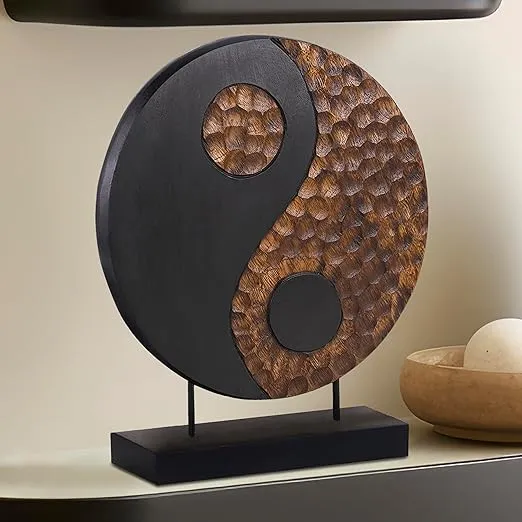 Decozen Handcrafted Solid Wood Sculpture from Daughter, Son, Husband - Ideal for Home, Mantel, Fireplace, and Foyer Decor - Tabletop Accent