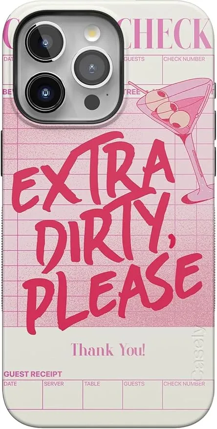 Casely iPhone 15 Pro Max Case | Extra Dirty Please | Fun on Weekdays Case | Bold Extra Protective | Compatible with MagSafe and Action Button