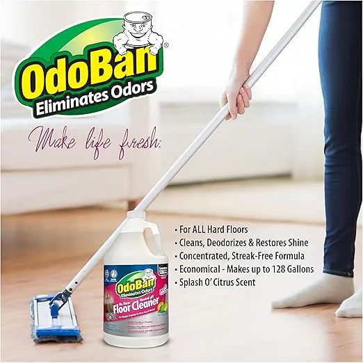OdoBan Pet Solutions No Rinse Neutral pH Floor Cleaner Concentrate, 2 Gallons, Splash O' Citrus Scent