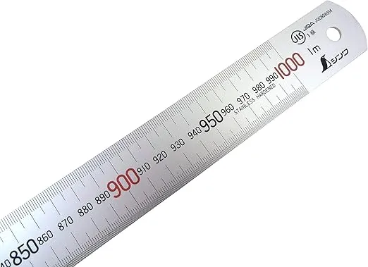Shinwa 1000 mm Rigid"Zero Glare" Metric Machinist Rule/Rule Scale .5mm & mm