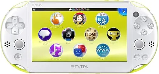 Sony Playstation Vita Wi-Fi 2000 Series Slim (White/Neon Green) (Renewed)
