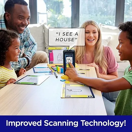 Mattel Games Pictionary Vs. AI Family Game for Game Nights with Kids, Adults & Families Using Artificial Intelligence for 2 to 4 Players
