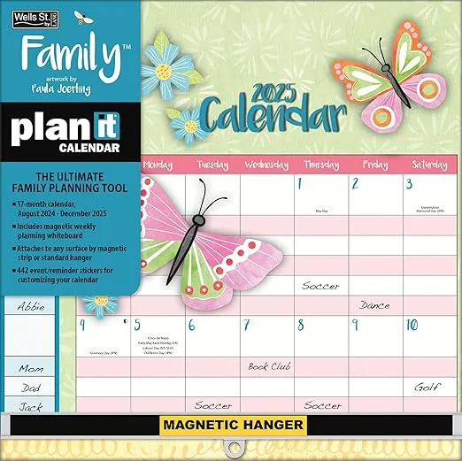 Wells Street by LANG, Family by Paula Joerling 2025 Plan It Wall Calendar
