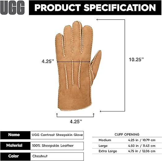 UGG Men M Contrast Sheepskin Glove