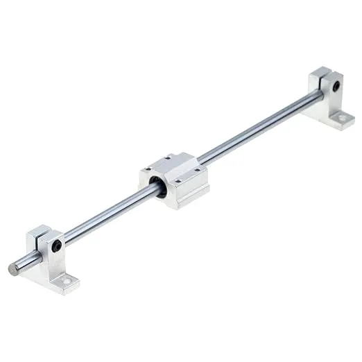 Linear Motion Rods 2PCS 6mmx 400mm (0.236x15.748 inches) Case Hardened Chrome Plated Linear Motion Rod Shaft Guide for 3D Printer, DIY, CNC - Metric h8 Tolerance