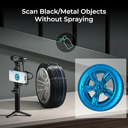 Creality 3D Scanner CR-Scan Ferret Pro for 3D Printing, Upgrade Handheld Scanner with Wireless Scanning Anti-Shake Tracking, Fast Full-Color Scan, 0.1mm Accuracy for iOS/Android Phone PC Win 10/11
