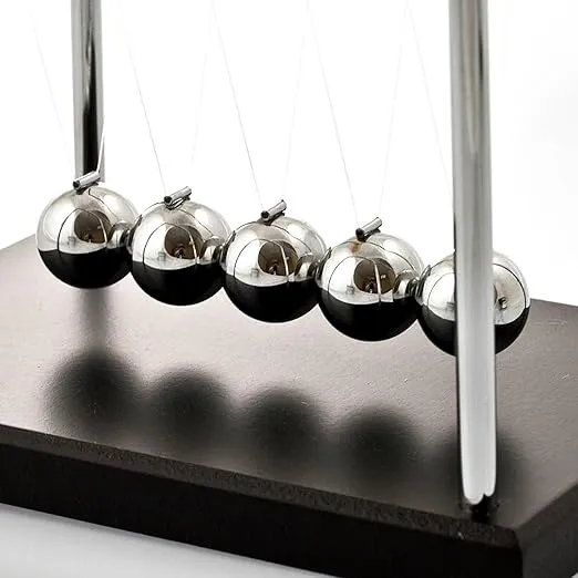 RED5 Newton's Cradle Five Pendulum Classic Physics Swinging Executive Desk Toy