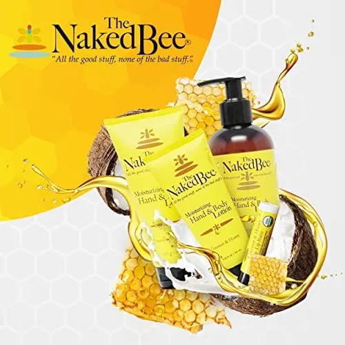 The Naked Bee Coconut and Honey Serious Hand Cream (8 oz) Intensive Nourishing Hand Repair Cream for Smoother and Softer Hand - Deep Moisture and Repair for Dry Skin - Hand Cream