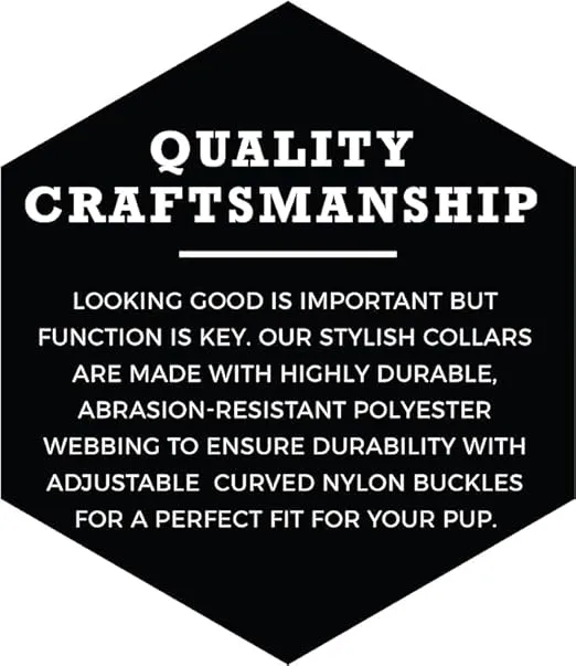 Wolfgang Adjustable Dog Training Collars for Medium Dogs, Durable & Easy to Clean Nylon Dog Collar with Quick Clip Buckles, For Training & Daily Use Made in USA, DarkFloral Print (1 Inch x 12-18 Inch)
