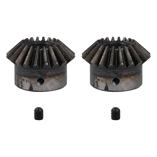 CNBTR 2PCS 45# Steel 2 Modulus 20 Teeth 14mm Hole Dia 90 Degrees Tapered Bevel Gear Wheel