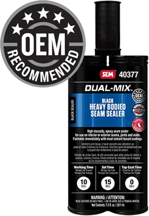 SEM 40377 Black Heavy Bodied Seam Sealer - 7 oz.