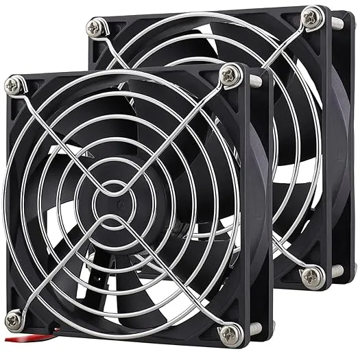 GDSTIME 2 Pack 92mm x 92mm x 25mm 12V Dual Ball Bearings DC Brushless Cooling Fan