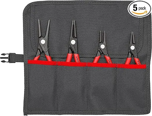 KNIPEX - 00 19 57 Tools - 4 Piece Precision Circlip Pliers Set In Tool Roll (1957)