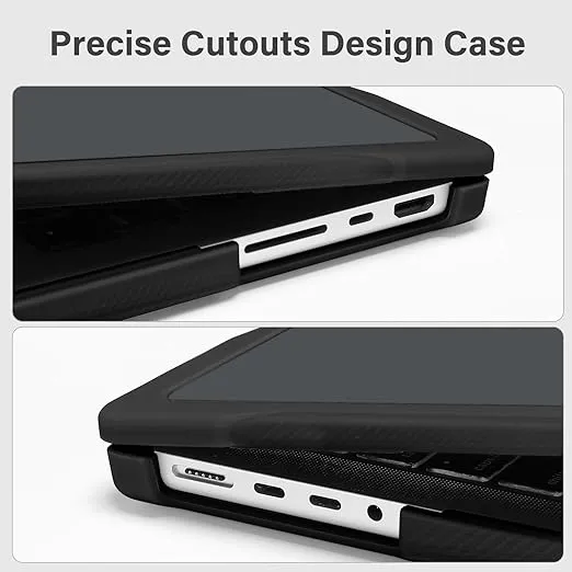MOSISO Compatible with MacBook Pro 14 inch Case 2024-2021 M4 M3 M2 M1 A3112 A3185 A3401 A2918 A2992 A2779 A2442, Soft TPU Bumper Plastic Anti-Scratch Hard Case&Keyboard Cover&Screen Film, Black