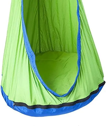 Fat Brain Toys Sky Nook - Orange/Grey - Indoor Swing for Reading & Relaxing, Ages 3+