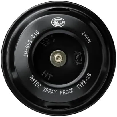 HELLA 012588011 Motorcycle Series Black 12V Disc Horn Kit (Universal Fit-Set/Box)
