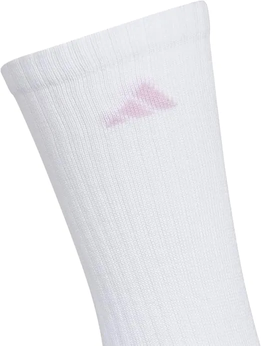 adidas Women's Athletic Cushioned Crew Socks (6-Pair) with arch compression