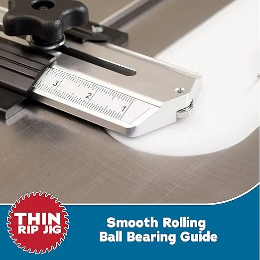 Thin Rip Jig Table Saw Jig for Making Repetitive Narrow Strip Cuts on Table Saws with 3/4" x 3/8" Miter Slots •Also Works with Many Router Tables and Band Saws