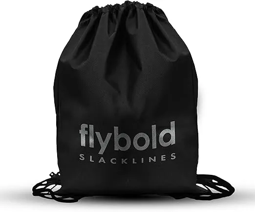 Flybold Slackline Kit for Kids and Adults - 57 ft Balance Rope with Training Line, Tree Protectors, Arm Trainer, Ratchet Cover, and Carry Bag - Ideal for Tightrope Walking and Slackline Zipline