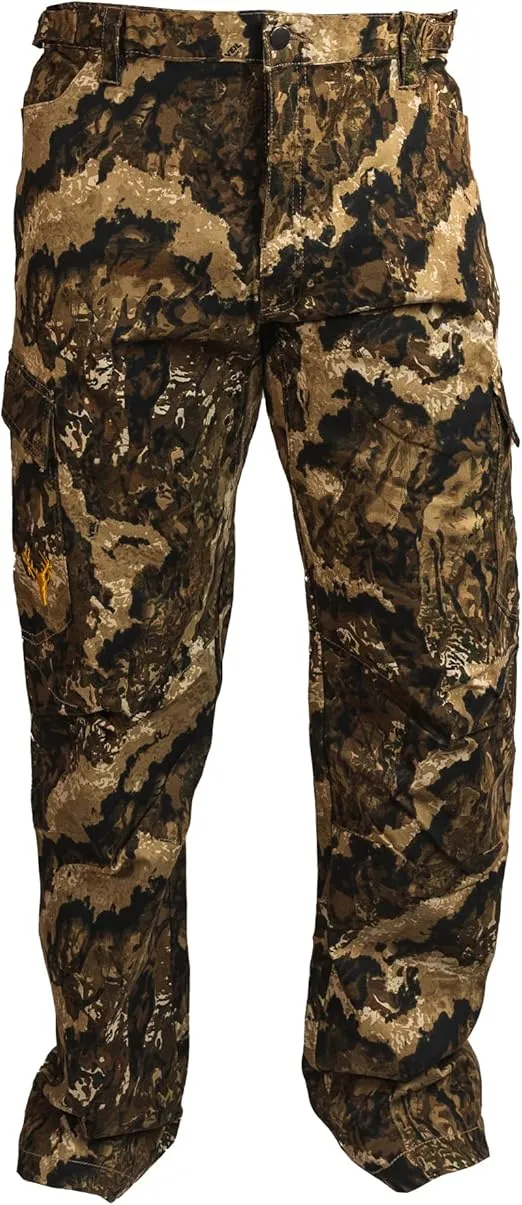 HOT SHOT Men’s Camo Performance Pant, Multi-Pocket Adjustable Waist Pants, Comfortable Year-Round Deer Hunting Gear for Men