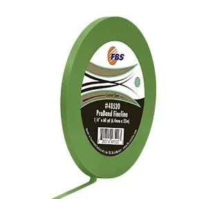FBS Distributors 48520 1/4 inch x 60 Yards Green Fineline Tape