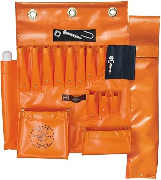 Klein Tools 51829MHS Aerial Apron with Hot Stick Pocket and Magnet, Made in USA
