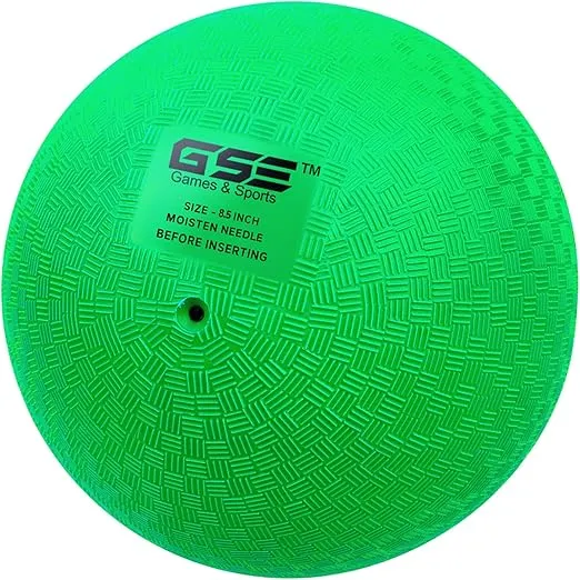 GSE Games & Sports Expert Inflatable Playground Balls, Kickball, Bouncy Dodge Ball, Handball. Great for 4 Square Ball Games, Gym, Yoga Exercises for Kids and Adults (7/8.5/10in, Several Colors Choice)