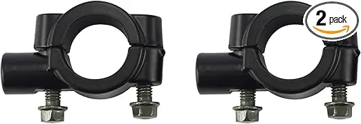 PRO BAT 8MM 7/8" Handlebar Mirror Mounts Motorcycle Mirrors Mount Adaptor Holder Clamp Bracket Black Aluminum