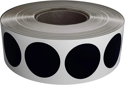 Royal Green Round Sticker dot in Black 19mm - Sticker Labels Circles on a roll 3/4 inch - 1050 Pack