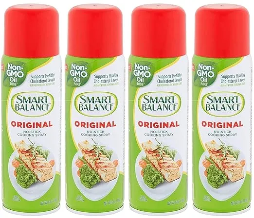 Smart Balance Cooking Spray, Non-Stick Original, 6 Ounce (4 Count)