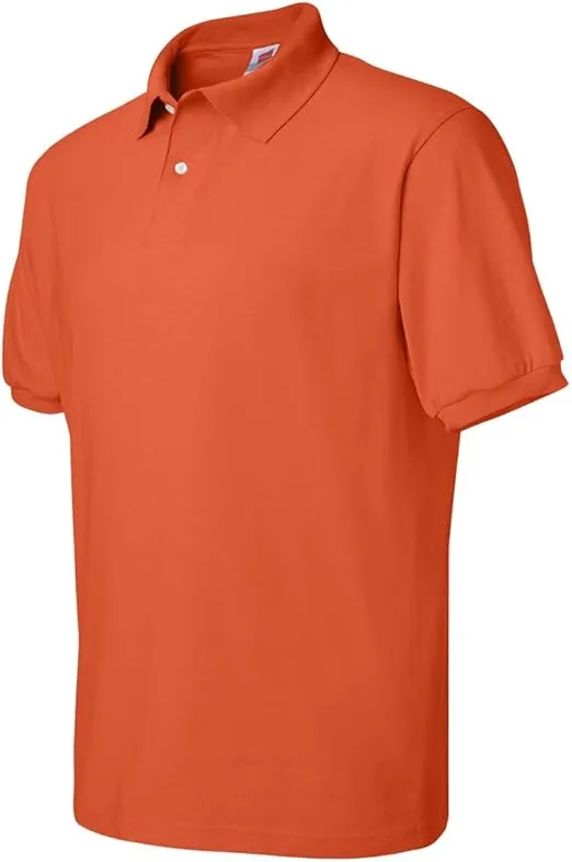 Hanes EcoSmart Men's Polo Shirt, Cotton Jersey