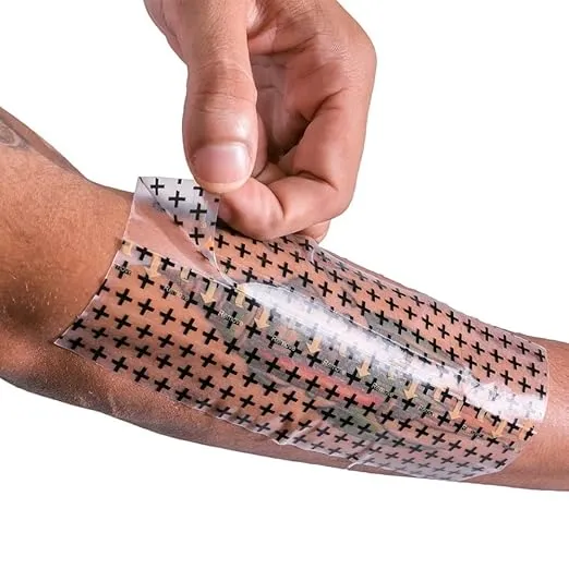 Recovery Aftercare Derm Shield Tattoo Aftercare Bandage Roll - Transparent, Waterproof Adhesive Bandages - 10 Inches x 8 Yards