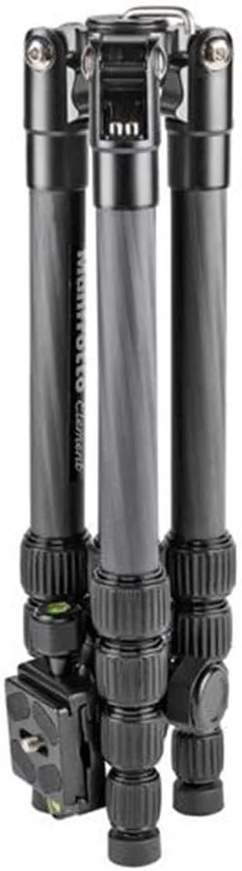 Manfrotto MKELES5CF-BH Tripod Element Travel Tripod, Small, Black, Carbon, Maximum Load Capacity 8.8 lbs (4 kg), 5 Tiers, Compact, Sports Events, Travel, Mirrorless SLR, Bulog