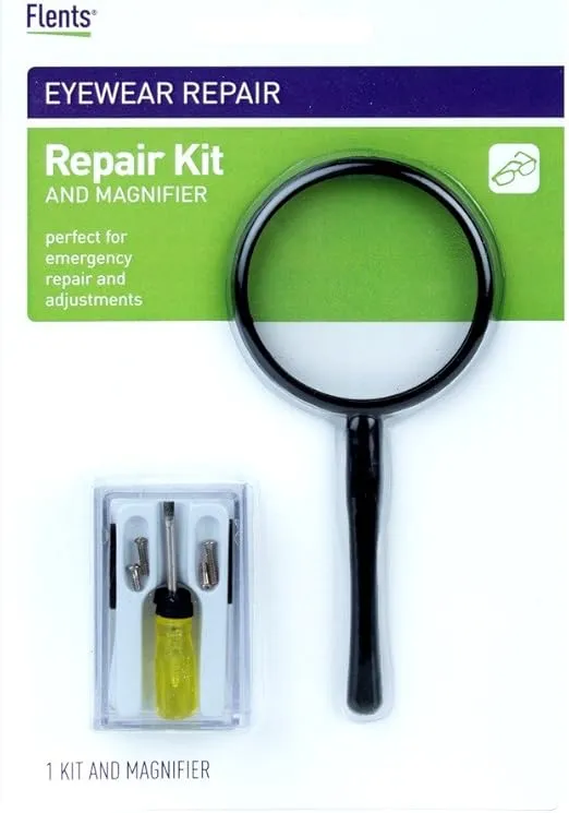 Flents Eye Glasses Repair Kit and Magnifier