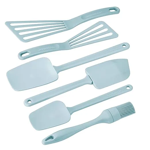 Rachael Ray Tools & Gadgets Cooking Utensils Set, 6 Piece - Sky Blue