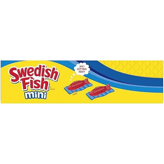 SWEDISH FISH Mini Soft & Chewy Candy, Bulk Candy, 24 - 2 oz Bags