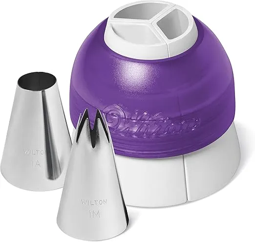 Wilton Color Swirl, 3-Color Piping Bag Coupler, 9-Piece Cake Decorating Kit