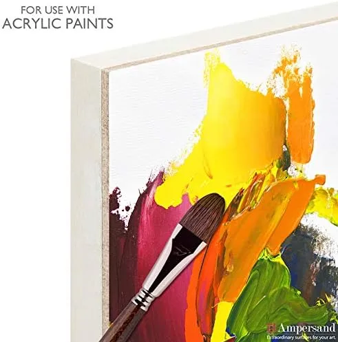 Ampersand Art Supply Wood Gesso Art Painting Panel: Canvas Texture, 3/4 Inch Cradle, 9" x 12"