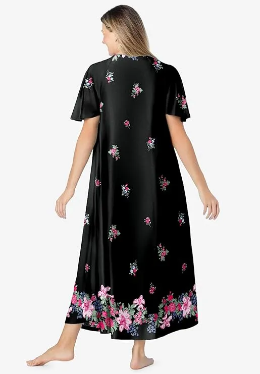 Only Necessities Women's Plus Size Sweeping Printed Lounger