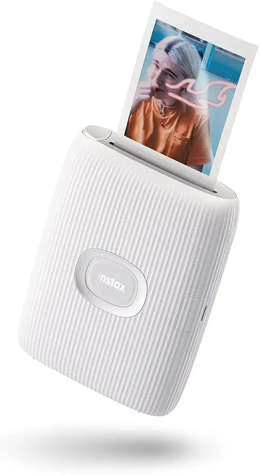 Fujifilm Instax Mini Link Instant Smartphone Printer (ASH) with Instax Film Pack (2 Items)