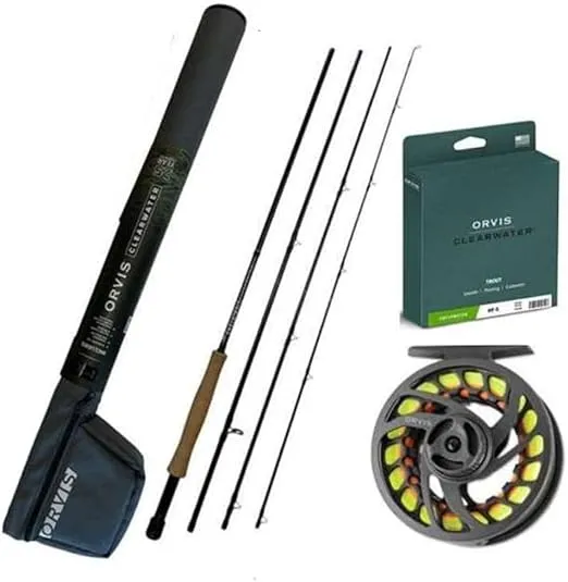 Orvis Clearwater Fly Rod Outfit - Fishing Rod and Reel Combo Starter Kit