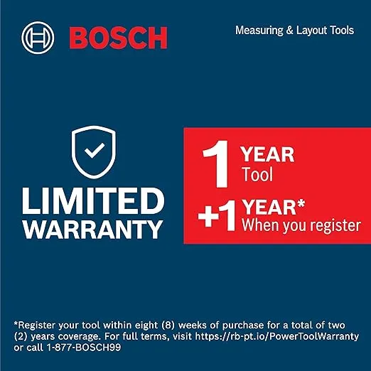 BOSCH LR8 165 ft. Red and Green-Beam Line Laser Receiver, Includes Mounting Bracket, 2 AA Batteries, & Belt Pouch