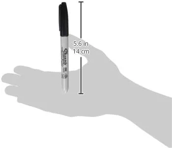 Sharpie Permanent Markers Set, Quick Drying And Fade Resistant Fine Point Marker For Wood, Plastic, Paper, Metal, And More, Drawing, Coloring, And Poster Marker , Black, 12 Count