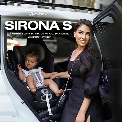Cybex Sirona S Rotating Convertible Car Seat with SensorSafe 2.1, Children Newborn to Four Years, Easy Child Load, Infant Baby Toddler Preschooler, Indigo Blue